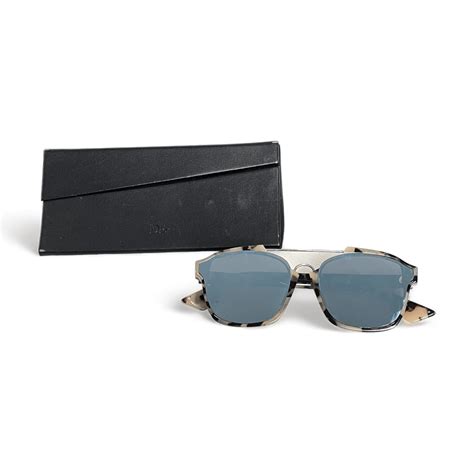 CHRISTIAN DIOR Abstract Square Mirrored Sunglasses Spotted 